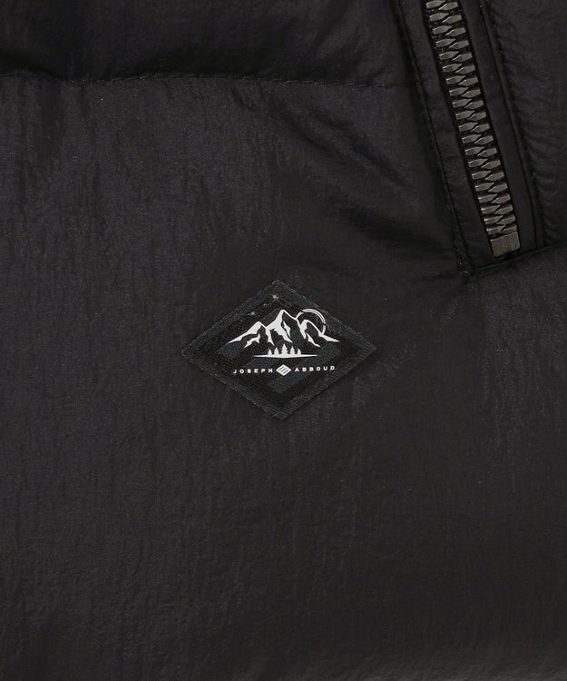 JOSEPH ABBOUD MOUNTAIN 【サステナブル/軽量/8ポケット/JAPANファブリック】ライトナイロンワッシャー アウトドアダウンベスト ブラック系