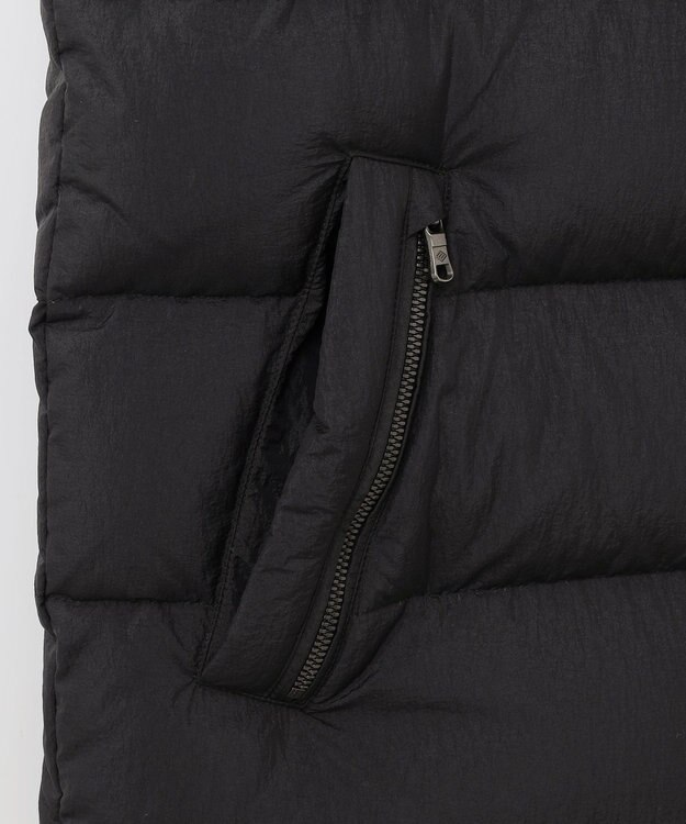 JOSEPH ABBOUD MOUNTAIN 【サステナブル/軽量/8ポケット/JAPANファブリック】ライトナイロンワッシャー アウトドアダウンベスト ブラック系