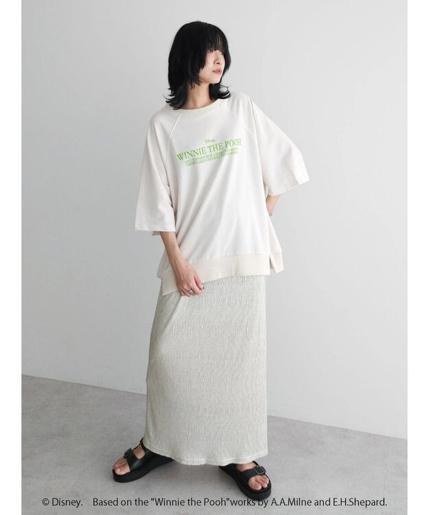 Green Parks Ｗｉｎｎｉｅ　ｔｈｅ　Ｐｏｏｈ／７分袖プルオーバー Ivory