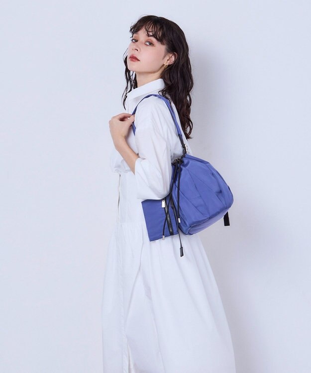 MioFIRANO HERRINGBONE J002 ショルダーバッグ マルチケース付き はっ水 BLUE