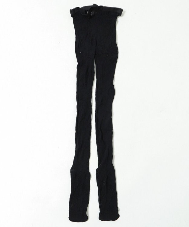 WEGO フラワー総レースタイツ ブラック