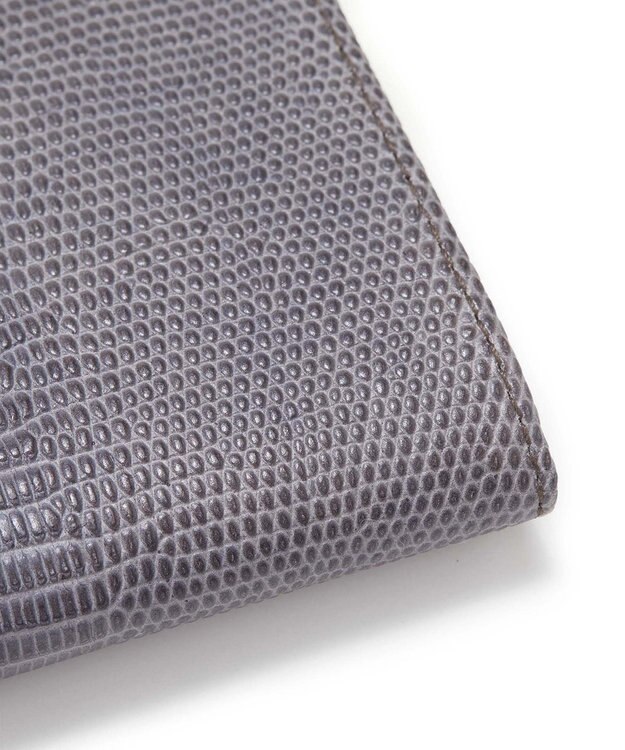 TOPKAPI 【TOPKAPI】イタリアンレザーリザード型押し がま口長財布 LUCIA ルチア ミディアムグレー