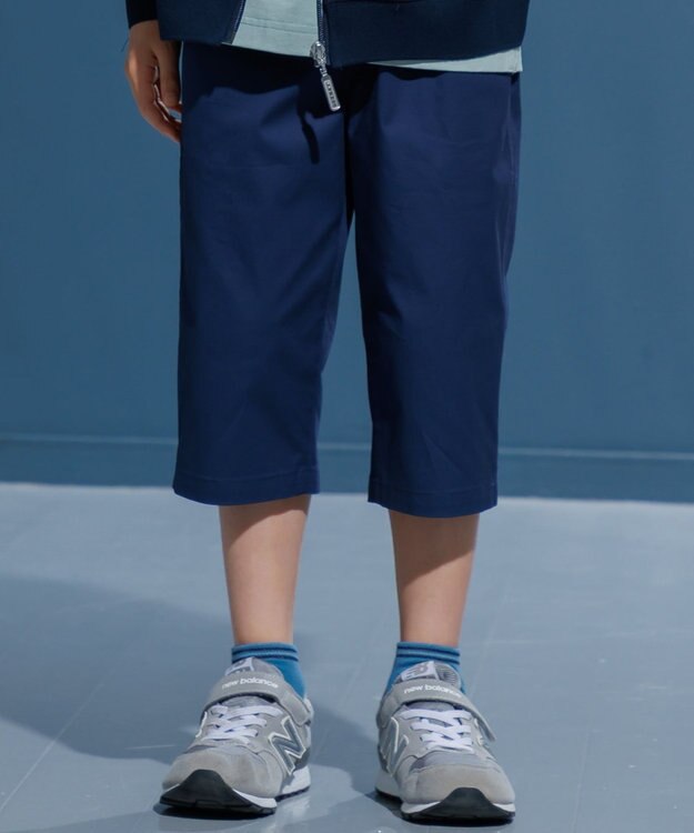 J.PRESS KIDS 【140-170cm】コットンストレッチ 7分丈パンツ ダルブルー系