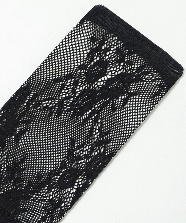 WEGO フラワー総レースタイツ ブラック