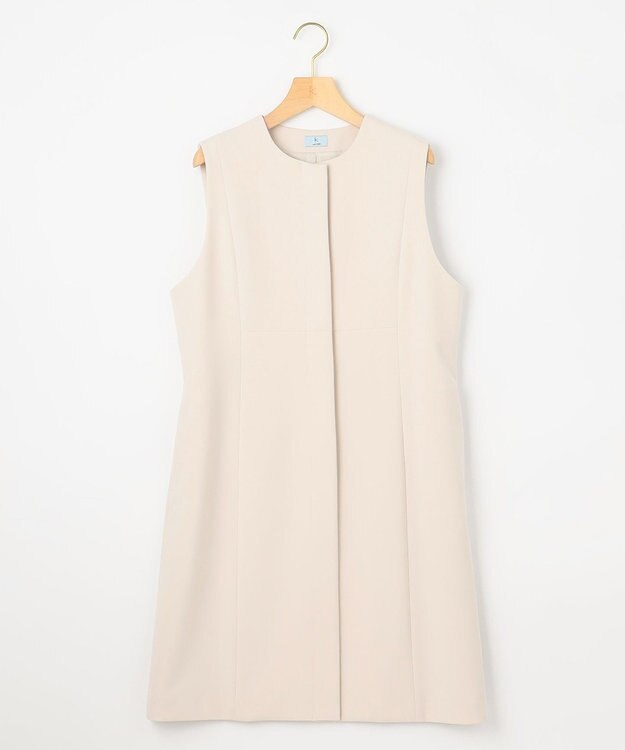 組曲 【KUMIKYOKU NAVY】コンフォータブルドレープ ジレ アイボリー系