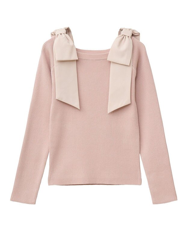 Green Parks ・ｓｗｉｎｇ　ｂｙ　ショルダーリボンプルオーバー Pink