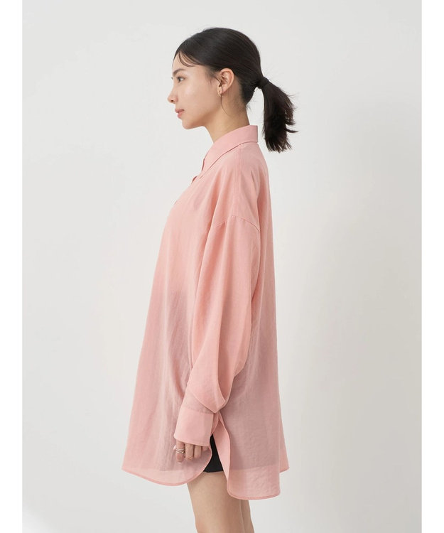 earth music&ecology シアーボーイズライクシャツ Off White