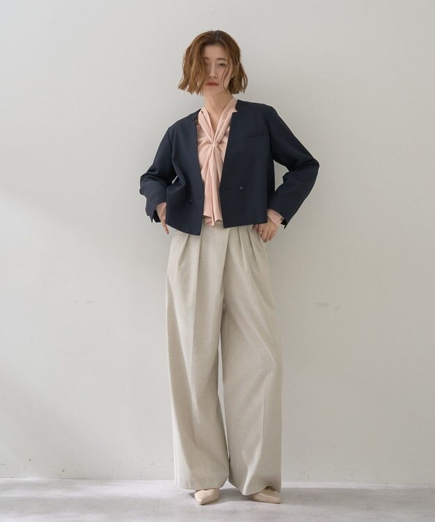 YECCA VECCA 【2点SET】ショートジャケットセットキャミワンピース Light Beige