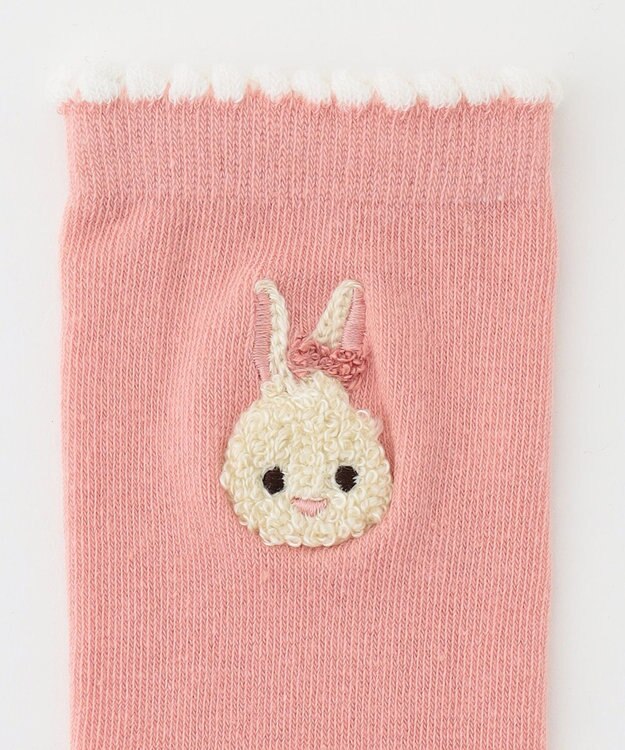 ANY KIDS ハイソックス（アニマル サガラ刺繍） ウサギ
