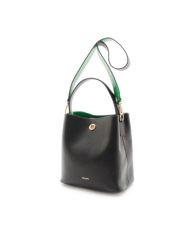 MioFIRANO ツイストロックボックスハンドバッグ 3WAY　FIRANO フィラノ BLACK