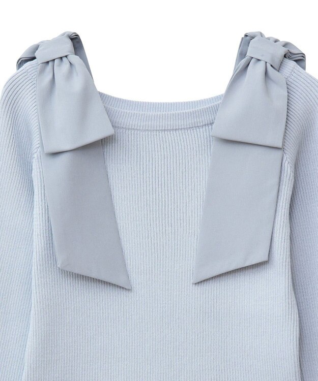 Green Parks ・ｓｗｉｎｇ　ｂｙ　ショルダーリボンプルオーバー Sax