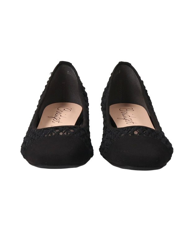 Bridget Birkin 【Bridget Birkin】レースチュール切り替えパンプス ブラック雑材