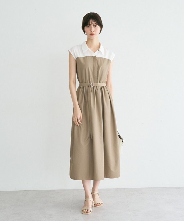 YECCA VECCA ドッキングワンピース Beige
