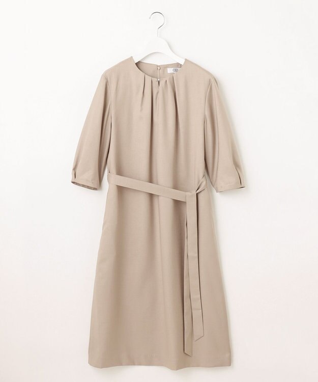 J.PRESS LADIES S 【セットアップ対応・洗える・UVケア・速乾】 OXIJEWELストレッチ ワンピース ベージュ系