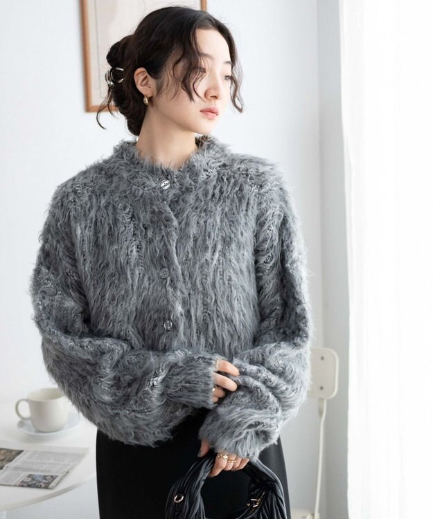 WEGO モンスターニットカーディガン ブラック