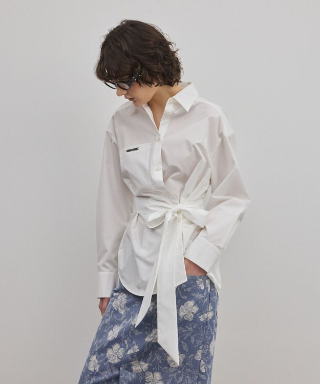 GRACE CONTINENTAL ボウタイマルチwayシャツ ホワイト