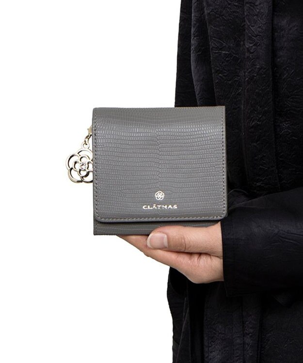 CLATHAS ペーシュ 二つ折り財布 ダークグレー