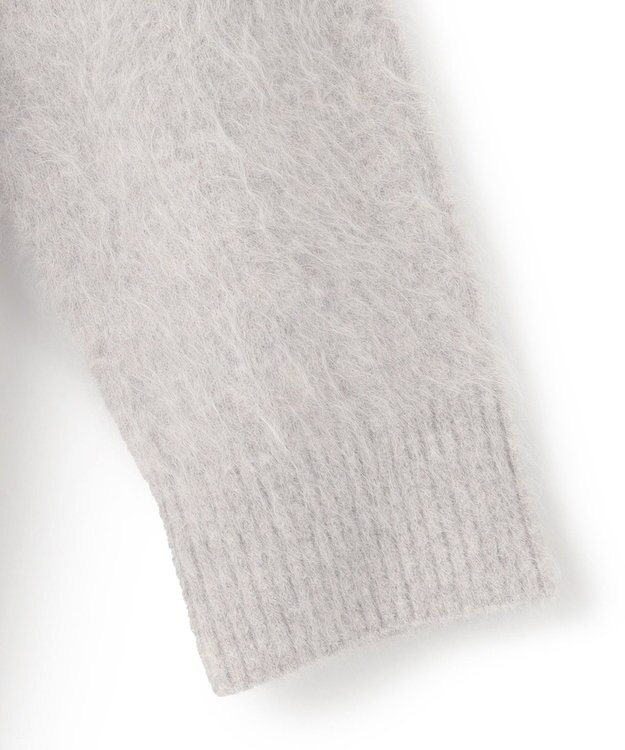 23区 アルパカシャギー ニット カーディガン ライトグレー系