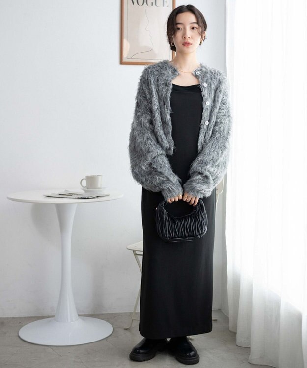 WEGO モンスターニットカーディガン ブラック