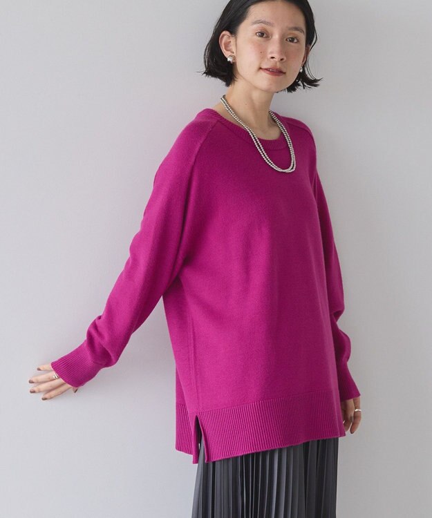 AMERICAN HOLIC バイパチラグランニットプルオーバー Pink