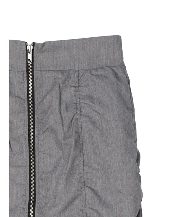 Green Parks ・ＥＬＥＮＣＡＲＥ　ＤＵＥ　シャーリングＷーＺＩＰスカート Gray
