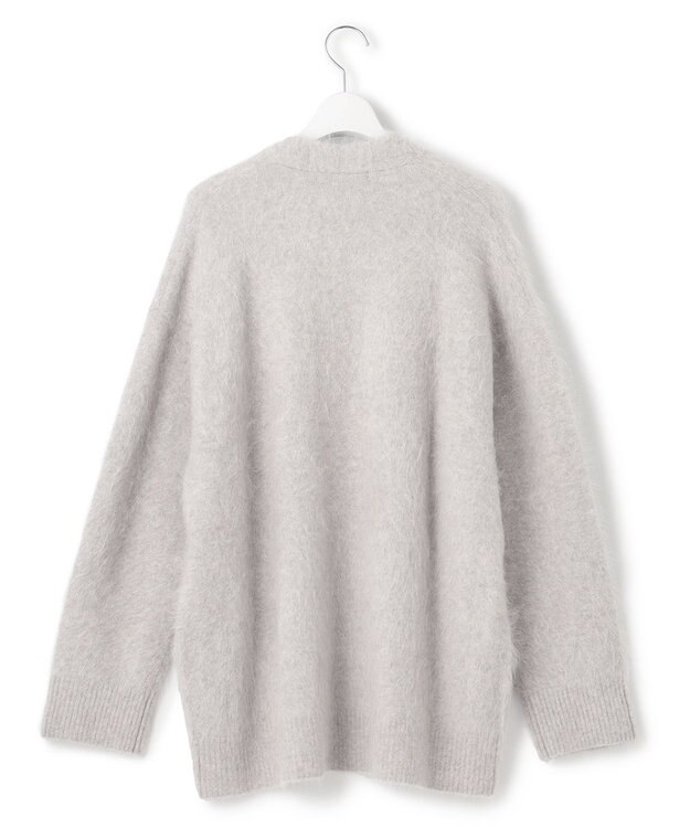 23区 アルパカシャギー ニット カーディガン ライトグレー系