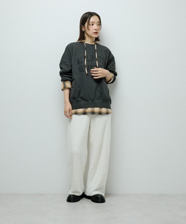 Green Parks フェザーレースジャガードパンツ Off White