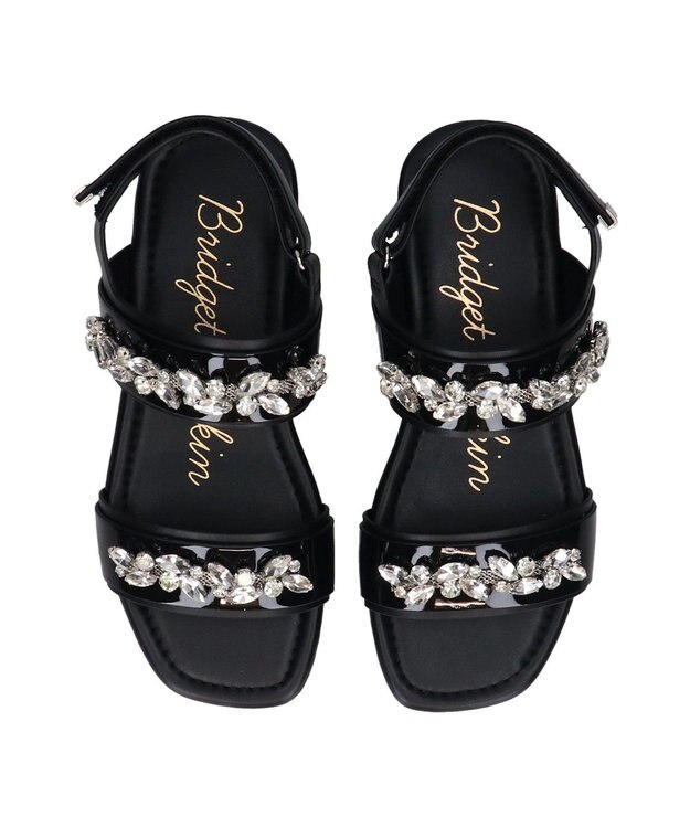 Bridget Birkin 【Bridget Birkin】ダブルベルトビジューサンダル ブラック