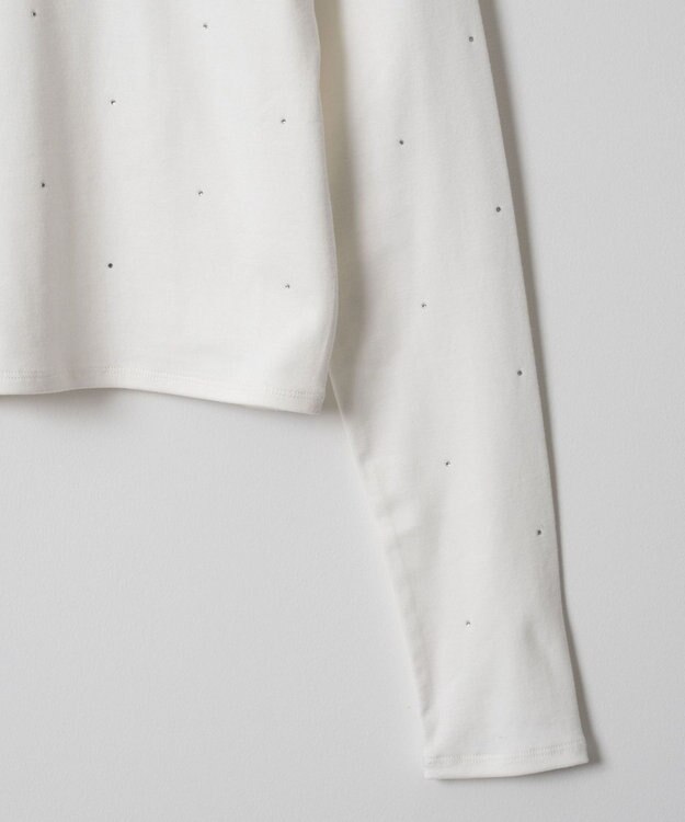 WEGO ラインストーンドットロンT オフホワイト