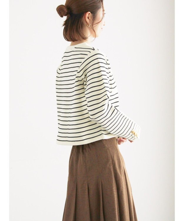 Te chichi レタードポケットジャケットカーディガン オフホワイト