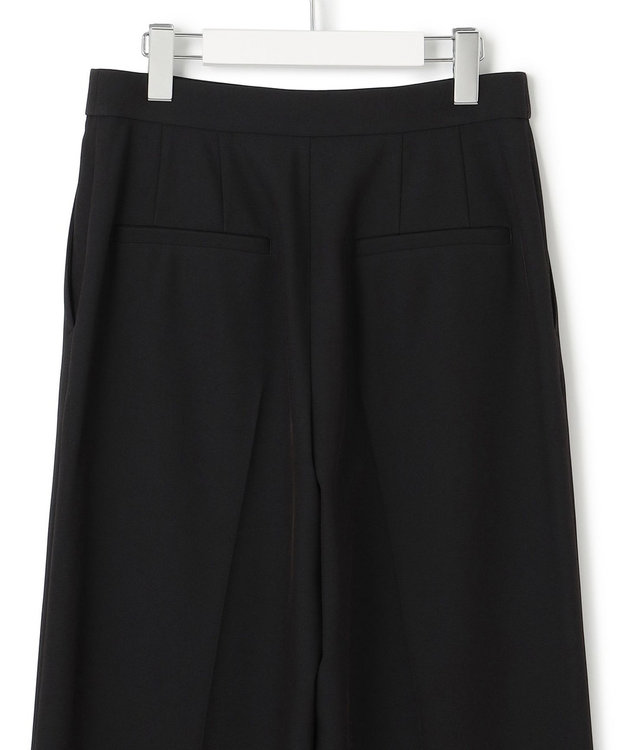 ICB 【洗える】 トリアセボディシェルピーチ ワイドパンツ ブラック系