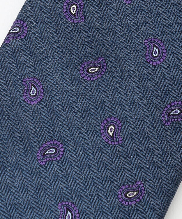J.PRESS MEN 【J.PRESS SPUN SILK COLLECTION】小紋柄ネクタイ ダルブルー系7