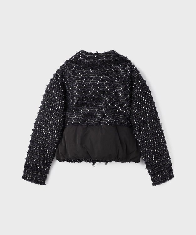 GRACE CONTINENTAL ツイードダウンジャケット ブラック