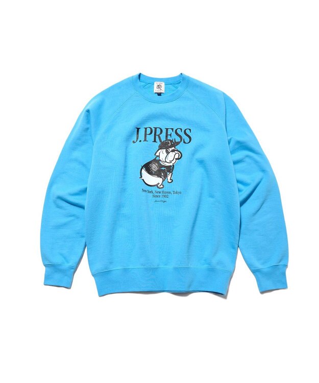 J.PRESS MEN 【AaronChang】【UNISEX】グラフィック スウェットシャツ サックスブルー系