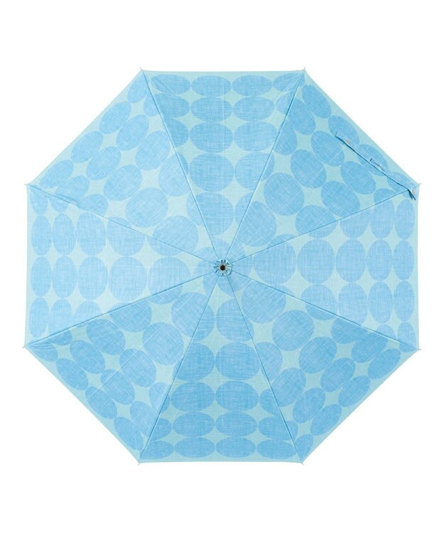 MOONBAT 断熱パラソル 二階建て 晴雨兼用 テクスチャードット 日傘 遮熱 遮光 UV ターコイズブルー