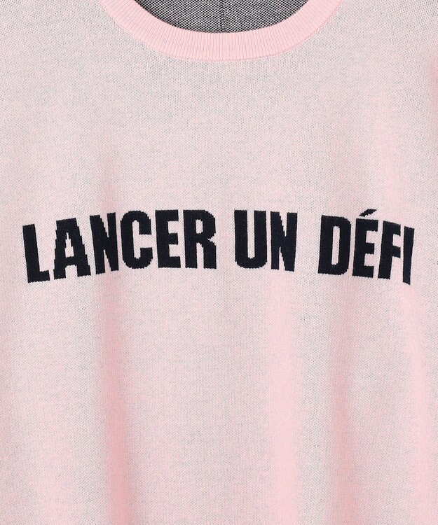 UNFILO スポンジニット ロゴジャガード ピンク