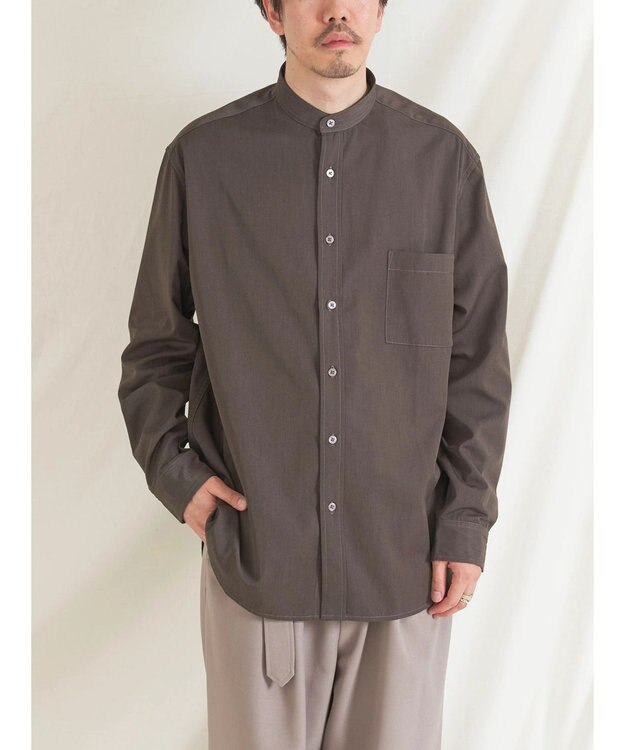 CRAFT STANDARD BOUTIQUE Ｔ／Ｒバンドカラーシャツ Mocha
