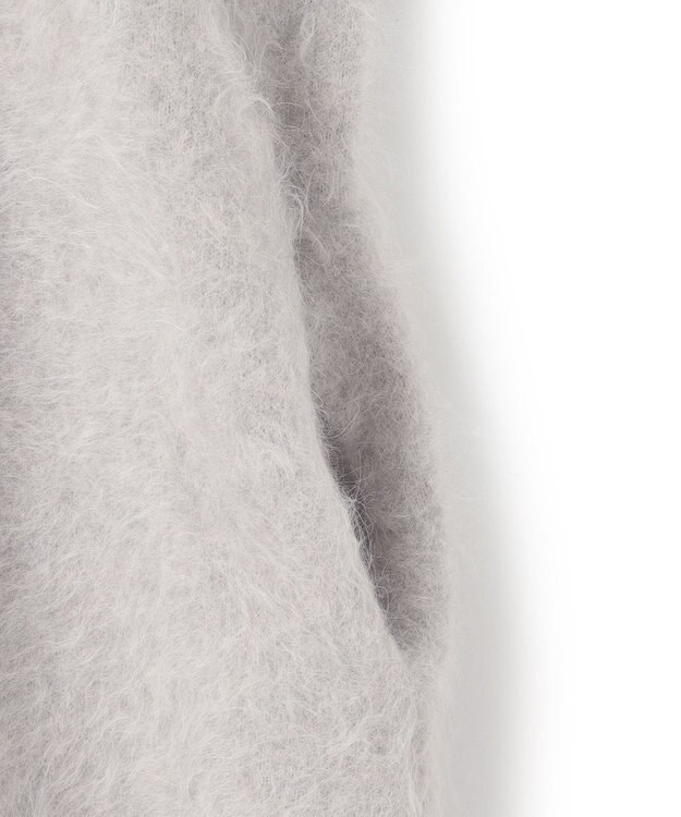 23区 アルパカシャギー ニット カーディガン ライトグレー系