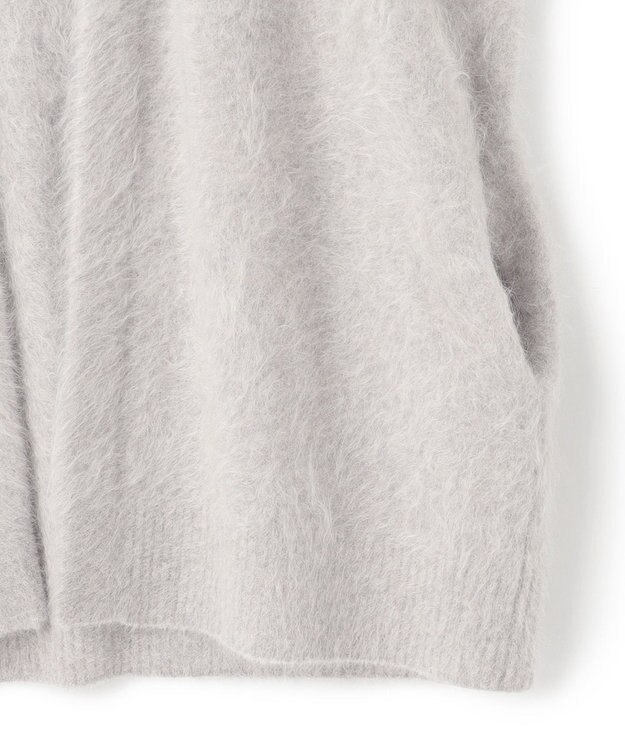 23区 アルパカシャギー ニット カーディガン ライトグレー系