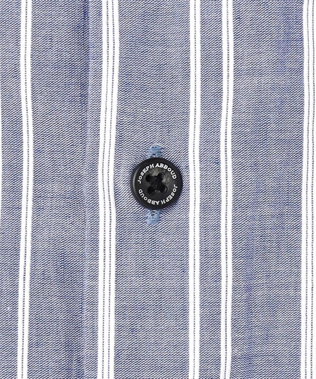 JOSEPH ABBOUD 【キングサイズ・清涼・リネンブレンド】コットンリネン ボイルコード　半袖 シャツ サックスブルー系1