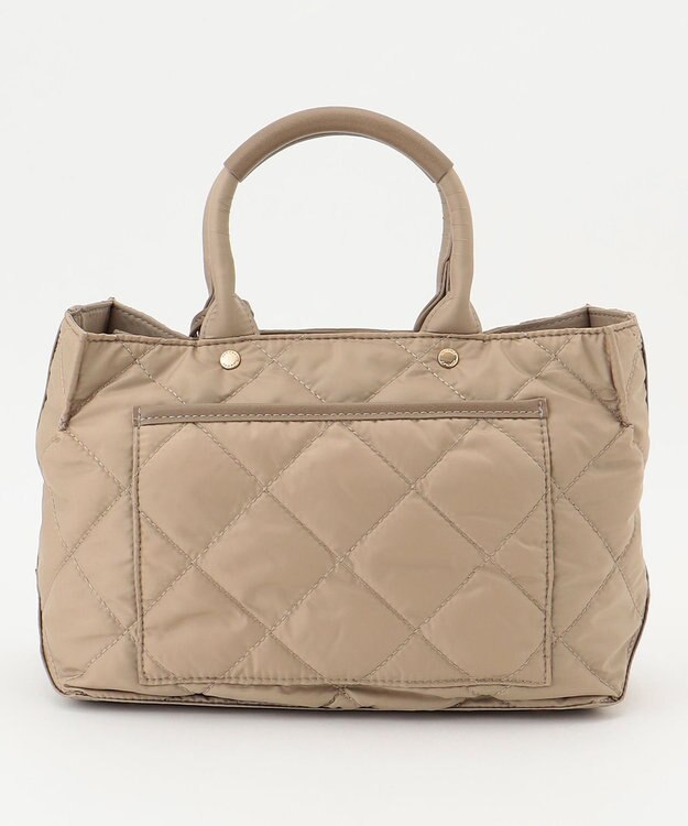J.PRESS LADIES 【2way・撥水】ボンディングキルト トート バッグ ベージュ系