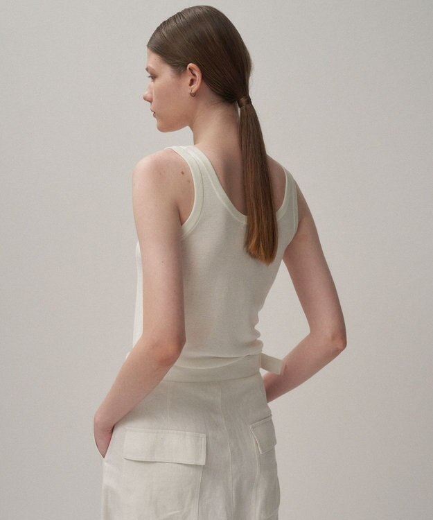 ATON FRESCA CIRCULAR RIB | タンクトップ WHITE