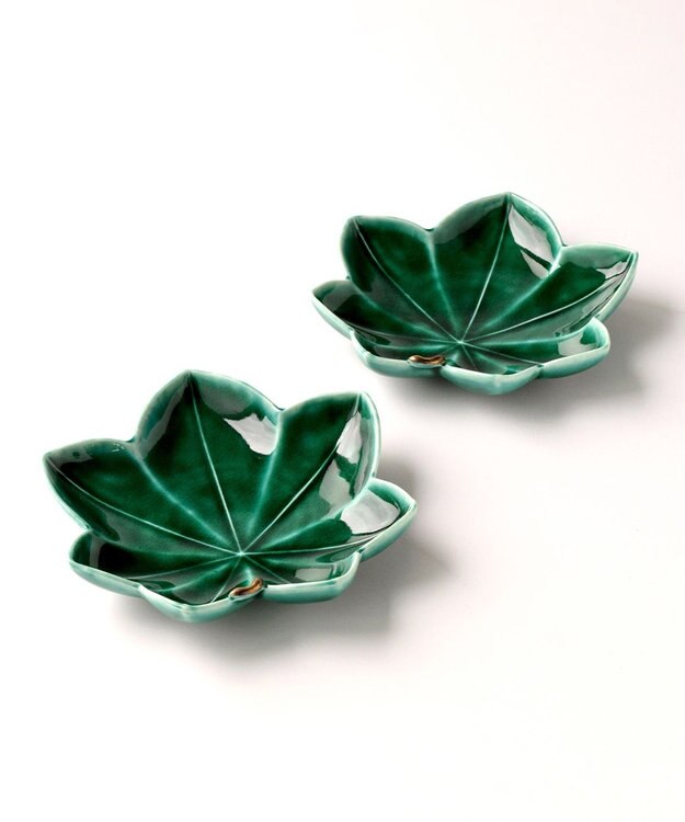 たち吉 【たち吉】青楓銘々皿〈２枚〉美濃焼 グリーン