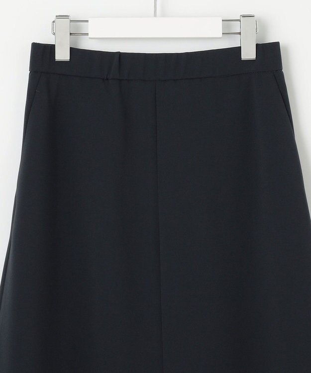 自由区 L 【19号サイズまで展開・セットアップ対応】トリアセダブルクロスフレア スカート ネイビー