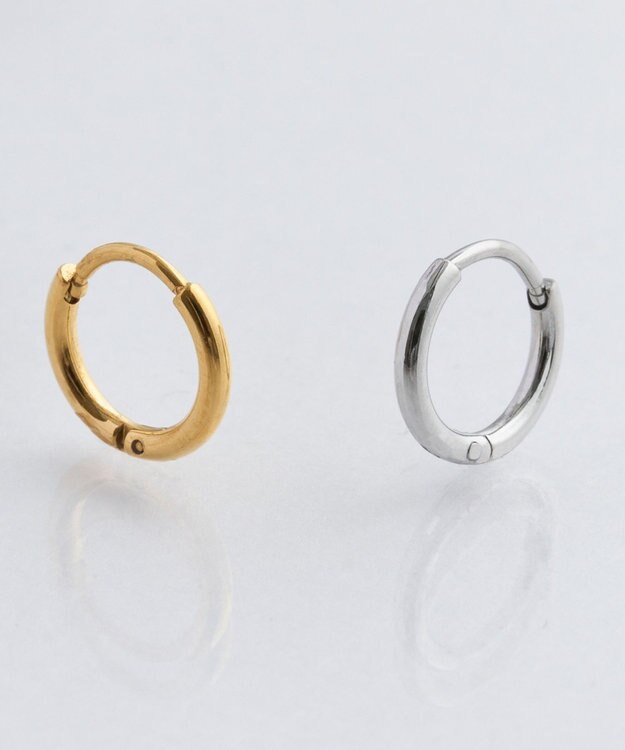 Phoebe 【金属アレルギー対応】ミニフープピアス(片耳)/サージカルステンレス シルバー シルバー