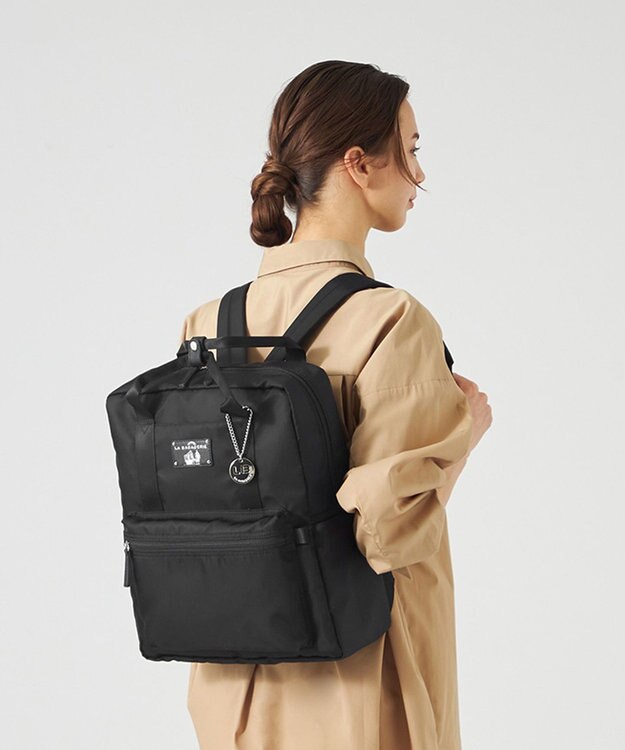 LA BAGAGERIE 10ポケット持ち手付きリュック Lサイズ ブラック