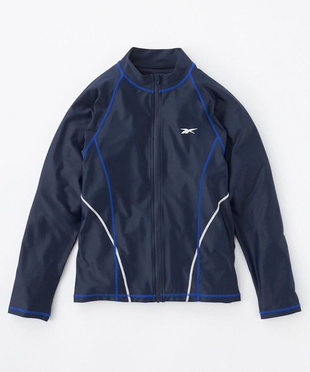 OP／FILA 【Reebok】大きいサイズ｜長袖フルZIPラッシュガード 180㎝ ネイビー