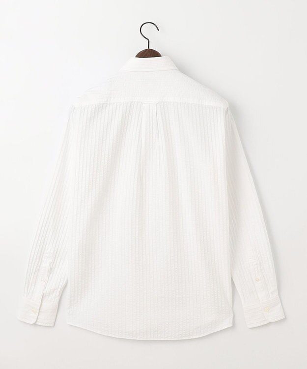 JOSEPH ABBOUD 【イージーケア】オーガニックコットンプリッセ シャツ ホワイト系