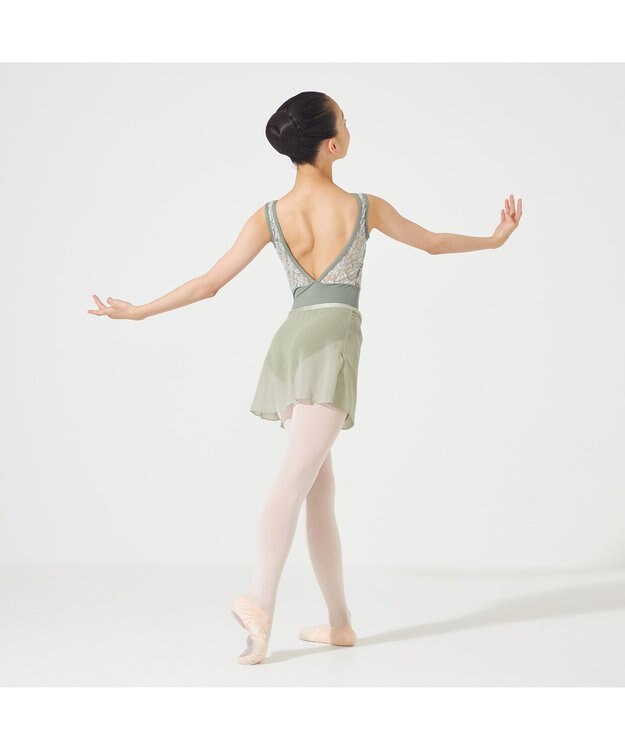 Chacott 【MAY NAGAHISA】ジュニア ノースリーブレオタード シーグリーン