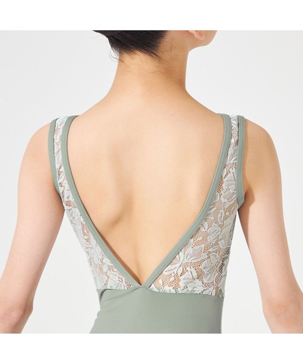 Chacott 【MAY NAGAHISA】ジュニア ノースリーブレオタード シーグリーン